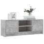 TV-Möbel aus grauem Beton-Engineered-Holz 102x30x37,5 cm von vidaXL, TV-Möbel - Ref: Foro24-823257, Preis: 49,04 €, Rabatt: %