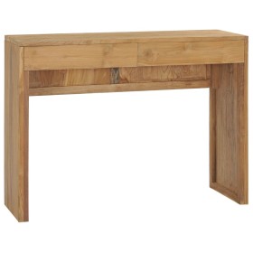 Solid teak wood console table 100x35x75 cm by vidaXL, Side tables - Ref: Foro24-288842, Price: 174,05 €, Discount: %