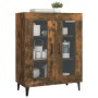 Aparador de madera de ingeniería roble ahumado 69,5x34x90 cm de vidaXL, Aparadores - Ref: Foro24-817336, Precio: 71,99 €, Des...