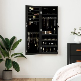 Black wall mirror with jewelry box 37.5x10x106 cm by vidaXL, Mirrors - Ref: Foro24-353218, Price: 99,80 €, Discount: %