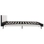 Black and white synthetic leather bed frame 180x200 cm by vidaXL, Beds and slatted bases - Ref: Foro24-280286, Price: 159,56 ...