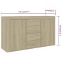 Sonoma oak plywood sideboard 120x36x69 cm by vidaXL, Sideboards - Ref: Foro24-801844, Price: 116,99 €, Discount: %