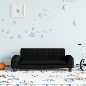 Sofá para niños de tela negro 90x53x30 cm de vidaXL, Mobiliario para bebés y niños pequeños - Ref: Foro24-3196262, Precio: 79...