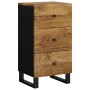 Sideboard mit 3 Schubladen aus massivem Mangoholz aus Eisen, 40 x 33,5 x 75 cm von vidaXL, Sideboards - Ref: Foro24-352908, P...