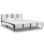 Bed with black and white synthetic leather mattress 180x200 cm by vidaXL, Beds and slatted bases - Ref: Foro24-277529, Price:...