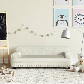 Cream velvet children's sofa 90x53x30 cm by vidaXL, Baby and Toddler Furniture - Ref: Foro24-3196285, Price: 84,70 €, Discoun...