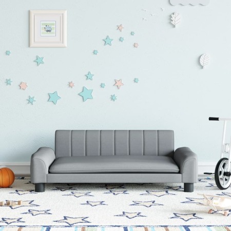 Sofá para niños de tela gris claro 90x53x30 cm de vidaXL, Mobiliario para bebés y niños pequeños - Ref: Foro24-3196258, Preci...