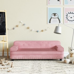 Kindersofa aus rosa Samt, 90 x 53 x 30 cm von vidaXL, Baby- und Kleinkindmöbel - Ref: Foro24-3196282, Preis: 84,70 €, Rabatt: %