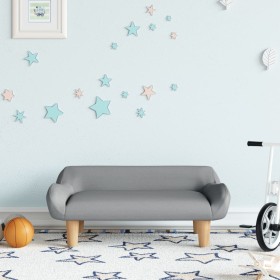 Sofá para niños de tela gris claro 70x40x24 cm de vidaXL, Mobiliario para bebés y niños pequeños - Ref: Foro24-3196344, Preci...