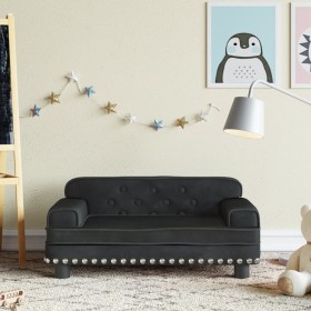 Black velvet children's sofa 70x45x30 cm by vidaXL, Baby and Toddler Furniture - Ref: Foro24-3196297, Price: 68,99 €, Discoun...