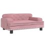 Pink velvet children's sofa 70x45x30 cm by vidaXL, Baby and Toddler Furniture - Ref: Foro24-3196296, Price: 67,86 €, Discount: %