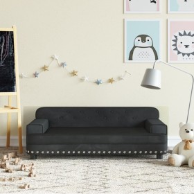 Black velvet children's sofa 90x53x30 cm by vidaXL, Baby and Toddler Furniture - Ref: Foro24-3196283, Price: 84,70 €, Discoun...