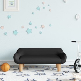 Sofá para niños de tela negro 70x40x24 cm de vidaXL, Mobiliario para bebés y niños pequeños - Ref: Foro24-3196348, Precio: 62...