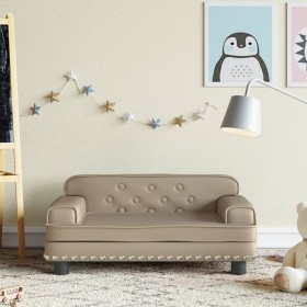 Cappuccino-Kindersofa aus Kunstleder, 70 x 45 x 30 cm von vidaXL, Baby- und Kleinkindmöbel - Ref: Foro24-3196304, Preis: 69,9...