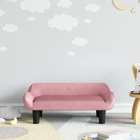 Pink velvet children's sofa 70x40x24 cm by vidaXL, Baby and Toddler Furniture - Ref: Foro24-3196352, Price: 59,21 €, Discount: %