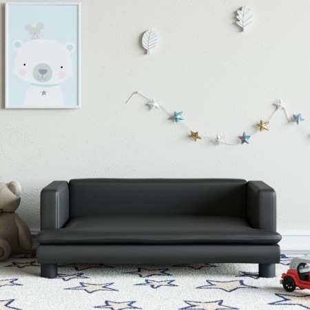 Schwarzes Kindersofa aus Kunstleder, 80x45x30 cm von vidaXL, Baby- und Kleinkindmöbel - Ref: Foro24-3196312, Preis: 73,27 €, ...