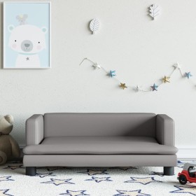 Graues Kindersofa aus Kunstleder, 80x45x30 cm von vidaXL, Baby- und Kleinkindmöbel - Ref: Foro24-3196315, Preis: 72,76 €, Rab...