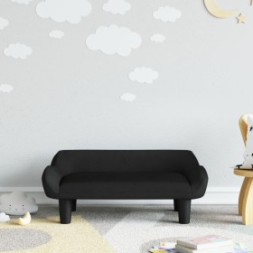 Black velvet children's sofa 70x40x24 cm by vidaXL, Baby and Toddler Furniture - Ref: Foro24-3196353, Price: 65,99 €, Discoun...