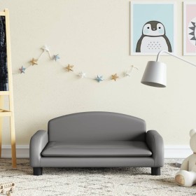 Gray Synthetic Leather Children's Sofa 70x45x30 cm by vidaXL, Baby and Toddler Furniture - Ref: Foro24-3196366, Price: 66,99 ...