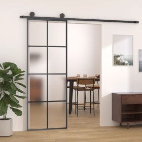 Puerta corredera aluminio y vidrio ESG negra 76x205 cm de vidaXL, Puertas para el hogar - Ref: Foro24-288064, Precio: 212,69 ...