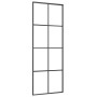 Puerta corredera aluminio y vidrio ESG negra 76x205 cm de vidaXL, Puertas para el hogar - Ref: Foro24-288064, Precio: 204,50 ...