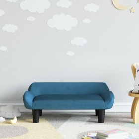 Blaues Samt-Kindersofa 70x40x24 cm von vidaXL, Baby- und Kleinkindmöbel - Ref: Foro24-3196349, Preis: 59,21 €, Rabatt: %