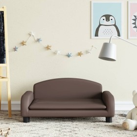 Brown Synthetic Leather Children's Sofa 70x45x30 cm by vidaXL, Baby and Toddler Furniture - Ref: Foro24-3196365, Price: 66,99...