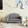 Sofá para niños de cuero sintético gris 50x40x30 cm de vidaXL, Mobiliario para bebés y niños pequeños - Ref: Foro24-3196377, ...