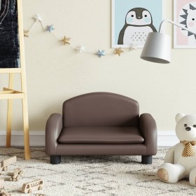 Braunes Kindersofa aus Kunstleder, 50x40x30 cm von vidaXL, Baby- und Kleinkindmöbel - Ref: Foro24-3196376, Preis: 54,99 €, Ra...