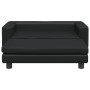 Children's sofa and footstool black synthetic leather 100x50x30 cm by vidaXL, Baby and Toddler Furniture - Ref: Foro24-319641...