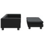 Children's sofa and footstool black synthetic leather 100x50x30 cm by vidaXL, Baby and Toddler Furniture - Ref: Foro24-319641...