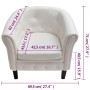 Armchair with white synthetic leather cube design by vidaXL, Armchairs - Ref: Foro24-60710, Price: 146,42 €, Discount: %