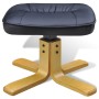 Sillón con reposapiés cuero sintético negro de vidaXL, Sillones - Ref: Foro24-241035, Precio: 213,99 €, Descuento: %