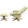 Cream white synthetic leather armchair with footrest by vidaXL, Armchairs - Ref: Foro24-241034, Price: 195,50 €, Discount: %