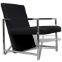 Armchair with chrome legs, black synthetic leather by vidaXL, Armchairs - Ref: Foro24-241006, Price: 145,99 €, Discount: %