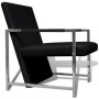 Armchair with chrome legs, black synthetic leather by vidaXL, Armchairs - Ref: Foro24-241006, Price: 145,99 €, Discount: %