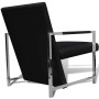 Armchair with chrome legs, black synthetic leather by vidaXL, Armchairs - Ref: Foro24-241006, Price: 145,99 €, Discount: %