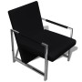 Armchair with chrome legs, black synthetic leather by vidaXL, Armchairs - Ref: Foro24-241006, Price: 145,99 €, Discount: %