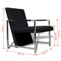 Armchair with chrome legs, black synthetic leather by vidaXL, Armchairs - Ref: Foro24-241006, Price: 145,99 €, Discount: %