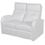 Sillón reclinable con 2 plazas de cuero artificial blanco de vidaXL, Sillones - Ref: Foro24-241998, Precio: 509,24 €, Descuen...