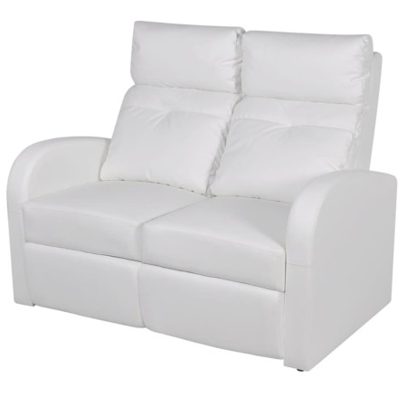 Relaxsessel mit 2 Sitzen aus weißem Kunstleder von vidaXL, Sessel - Ref: Foro24-241998, Preis: 509,99 €, Rabatt: %