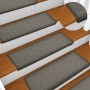 Alfombras de peldaños de escalera 15 uds gris oscuro 65x21x4 cm de vidaXL, Alfombrillas para escalones - Ref: Foro24-134568, ...