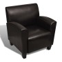 Sillón de cuero artificial marrón oscuro de vidaXL, Sillones - Ref: Foro24-240979, Precio: 219,05 €, Descuento: %