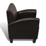 Sillón de cuero artificial marrón oscuro de vidaXL, Sillones - Ref: Foro24-240979, Precio: 219,05 €, Descuento: %