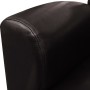 Sillón de cuero artificial marrón oscuro de vidaXL, Sillones - Ref: Foro24-240979, Precio: 219,05 €, Descuento: %