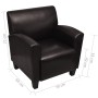 Sillón de cuero artificial marrón oscuro de vidaXL, Sillones - Ref: Foro24-240979, Precio: 219,05 €, Descuento: %