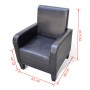 Black synthetic leather armchair by vidaXL, Armchairs - Ref: Foro24-241109, Price: 185,99 €, Discount: %