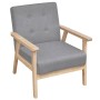 Sillón de tela gris claro de vidaXL, Sillones - Ref: Foro24-242225, Precio: 140,63 €, Descuento: %