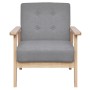 Sillón de tela gris claro de vidaXL, Sillones - Ref: Foro24-242225, Precio: 140,63 €, Descuento: %