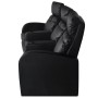 Sillón reclinable de 3 plazas de cuero artificial negro de vidaXL, Sillones - Ref: Foro24-242002, Precio: 1,00 €, Descuento: %